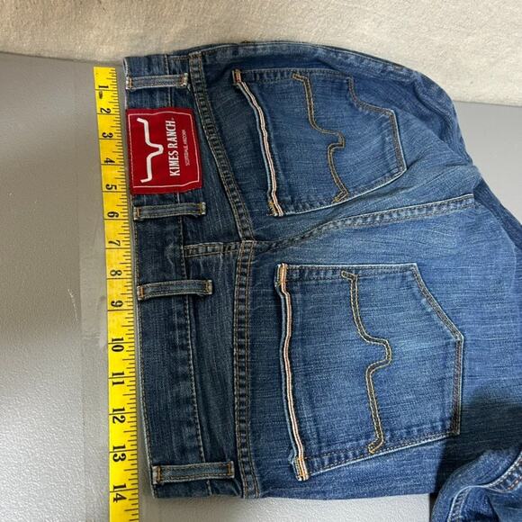 Kimes Ranch Mens Jeans Size 32 x 34 Roger Cowboy Western Straight Leg Med Wash - Picture 4 of 8